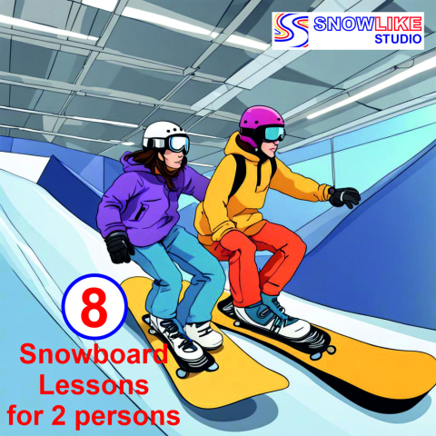 8 Snowboard Lessons for 2 Persons