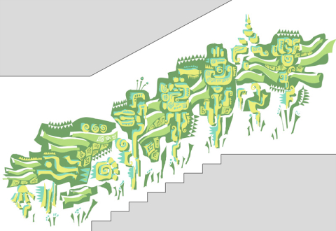 Mural - Wall Painting - 0003 stairs