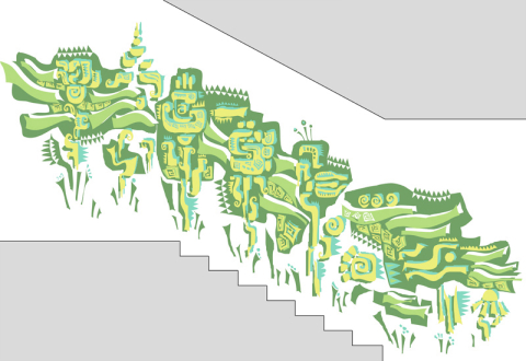 Mural - Wall Painting - 0003 stairs