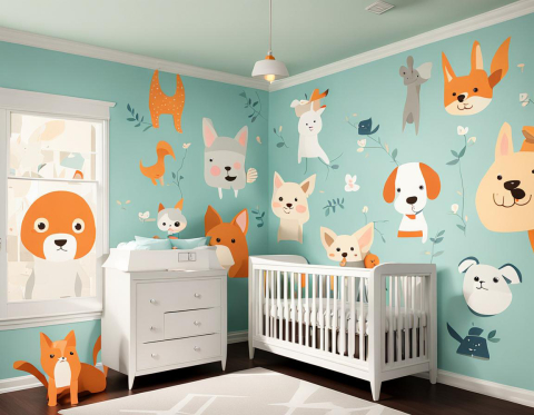 Mural - Wall Painting for Baby Room - 045