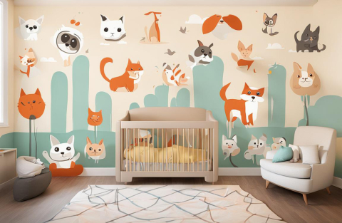 Mural - Wall Painting for Baby Room - 047
