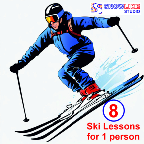 8 Ski Lessons for 1 Person