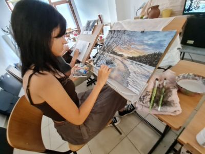 How Alex paints a landscape